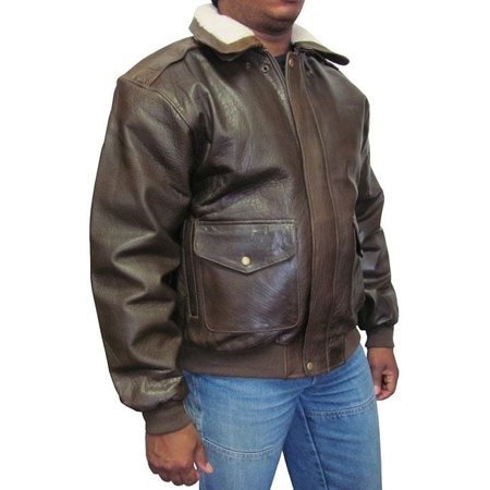 Mens Rambler Brown Bomber - Amerileather Men's Distressed Brown Leather Bomber Jacket