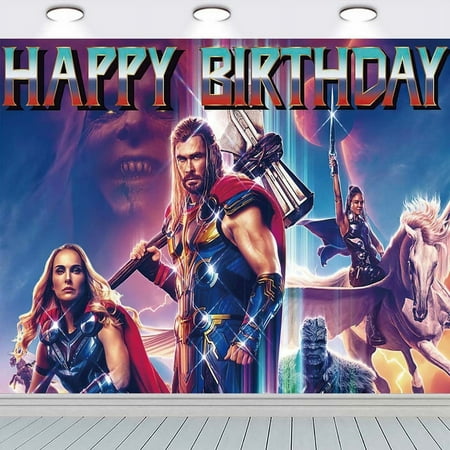 Thor Background Taspestry Post Banner Backdrop Party Supplies Wall Decor