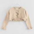 thumbnail image 3 of HUANBAI Girls Knit Cardigan Sweater Autumn Casual Outerwear Baby Toddler Kids Top Soft Comfortable Lightweight Layering Piece For Spring Summer Fall Crewneck Basic Tees 2-3 Years, 3 of 5