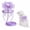Lavender, variant on Cat And Small Dog Harness And Leash Set Adjustable H Style Sheer Bow Lightweight(White,M)