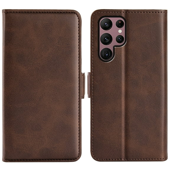 For Samsung Galaxy S23 Ultra 5G Dual-side Magnetic Buckle Leather Phone Case For Samsung Galaxy S23 Ultra 5G