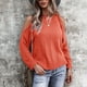thumbnail image 3 of Home Knitwear, Off Shoulder Women Sweater Pure Color Polyester  For Travel ANGGREK Naranja L, 3 of 6