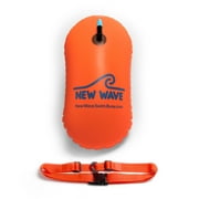 new wave swim bubble for open water swimmers and triathletes - swim safety buoy float (orange)