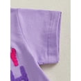 thumbnail image 5 of Toddler Girl Birthday Outfit Letter Embroidery Short Sleeve Crew Neck Tops with Colorful Tulle Skirt 2 Pcs Set, 5 of 5