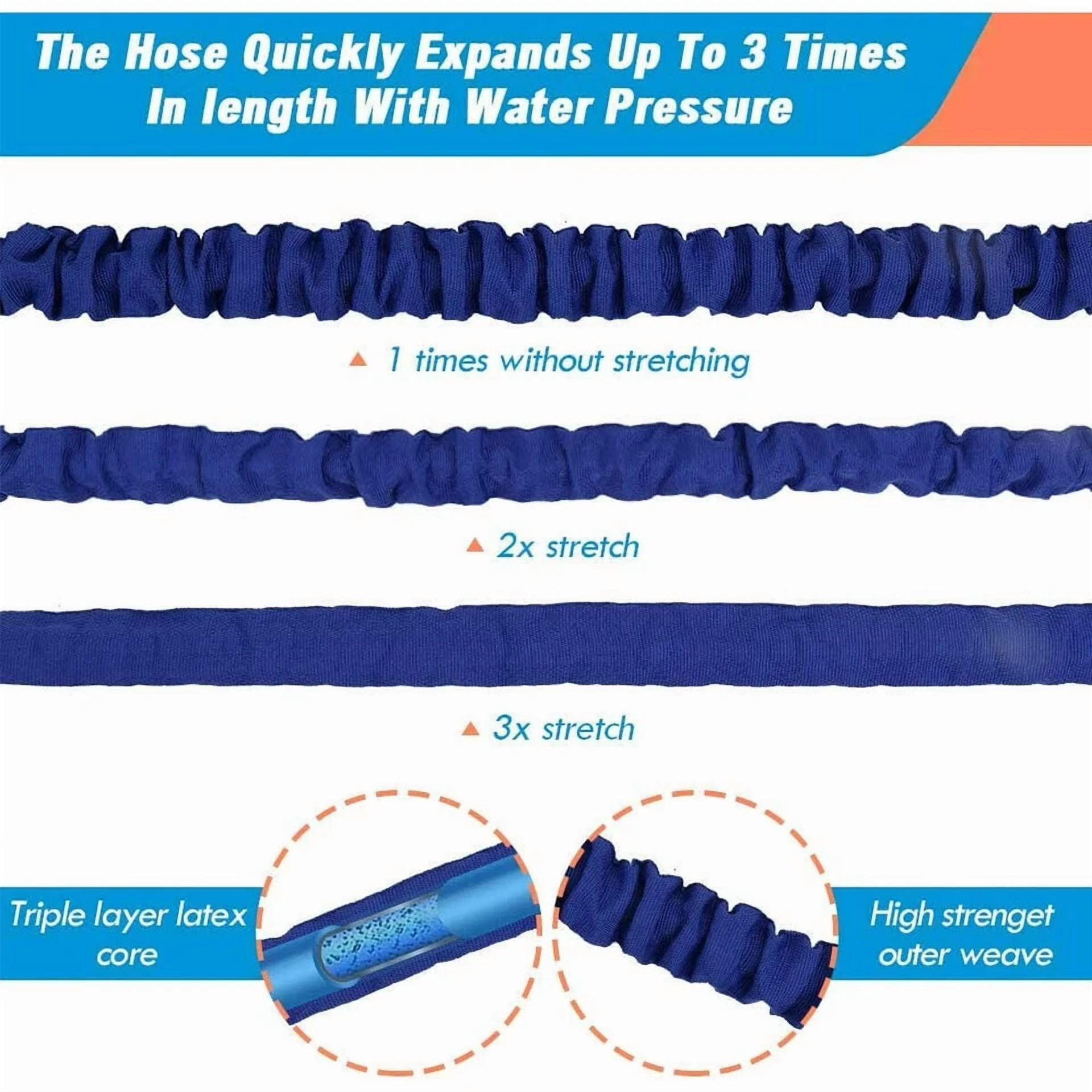 PURELY- Portable Garden Hoses With Double Latex Core For Gardening Lawn Car Pet Washing