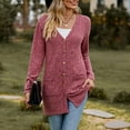 thumbnail image 2 of Durtebeua Open Front Long Sleeve Knit Cardigan Sweaters Womens Long Cardigan, 2 of 6