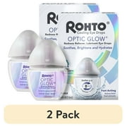(2 pack) Rohto Optic Glow Whitening & Lubricant Eye Drops, Brightens & Hydrates Eyes, 0.4 fl oz