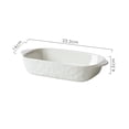 thumbnail image 2 of Solid Colorful Ceramic Double-Handled Pan Household Use Oven Microwave Safe Baking Baked Rice Breakfast, 2 of 7