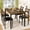 Farmhouse Brown/Black, variant on MIERES 5-Piece 4-Person Dining Set, Gray-White Wood-Grain Kitchen Dining Set with PU Leather Upholstered Chairs, Modern Wooden Kitchen Dining Set - Gray