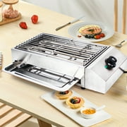 DENEST Stainless Steel Electric BBQ Grill Smokeless Griddle