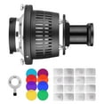 thumbnail image 1 of Flash Bowens Monte Ócico Snoot Cónico Focalizador Arte Efectos especiales Cilindro de Luz de Haz Con forma de 16 piezas Tarjetas Gráficas 8 piezas filtros de color luz de, 1 of 7
