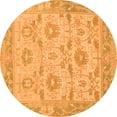 thumbnail image 1 of Ahgly Company Indoor Round Abstract Orange Modern Area Rugs, 4' Round, 1 of 4