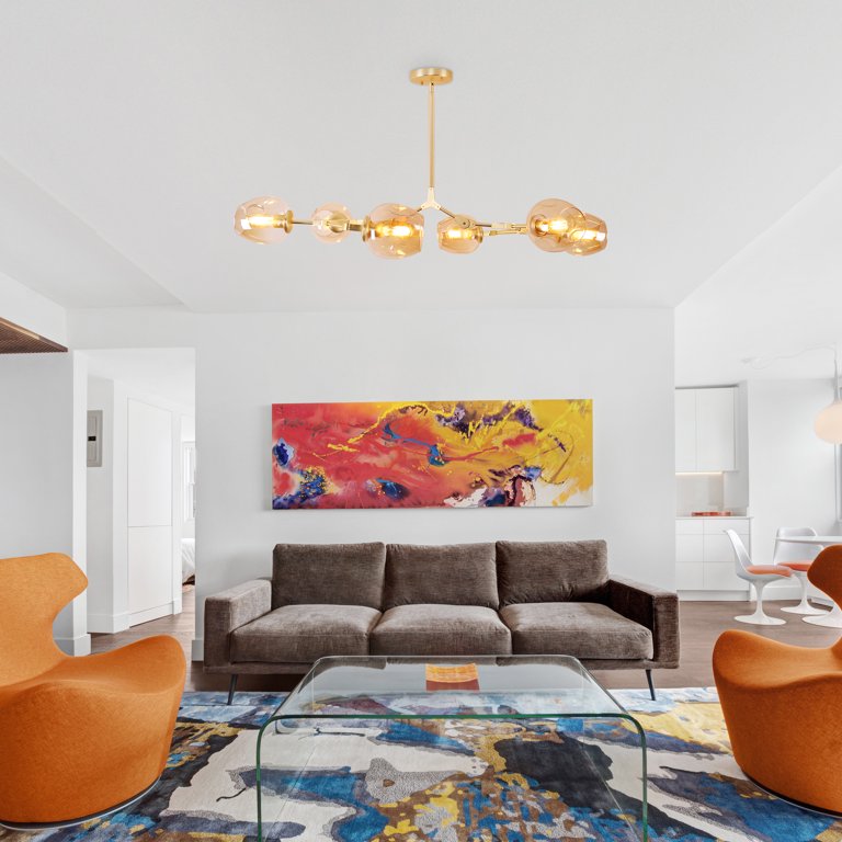 Light Contemporary Island Linear Pendant Light