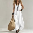 thumbnail image 4 of Aimik Women's Sleeveless Spaghetti Strap Loose Maxi Dress V-Neck Flowy Baggy Kaftan Casual Boho Dress, 4 of 5