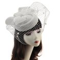 thumbnail image 1 of chapeau voile Rétro - Fascinateur de costume de voile de mariée Élégant, 1 of 10