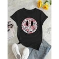 thumbnail image 2 of playera corta sin mangas para mujerGraphic Print Crew Neck T-Shirt, Casual Short Sleeve T-Shirt For Spring & Summer, Women's ClothingFather's Day, Mother's Day, New Year, Spring Festival, Valentine', 2 of 6