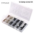 thumbnail image 3 of Rooha 170Pc U Clip Nut Screw Kit High Quality Vehicle Bumper Dash Door Panel Interior, 3 of 9