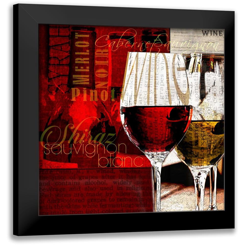 Wolk, Lisa 20x20 Black Modern Framed Museum Art Print Titled - Wine ...