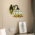 thumbnail image 2 of Fetcoi, Wall Sconce Stained Glass Shade Wall Lamp Indoor Lighting Fixture Stained Glass Vintage Antique Light Classic Style, 2 of 9