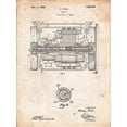 thumbnail image 2 of Borders, Cole 19x24 Black Ornate Wood Framed with Double Matting Museum Art Print Titled - PP1110-Vintage Parchment Train Transmission Patent Poster, 2 of 4