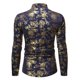 thumbnail image 2 of Button Down Shirt Men Bronzing Fashion Casual Party Long Sleeve Party T Dress Up, 2 of 6