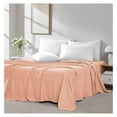 thumbnail image 2 of 2-Pack King Flat Sheet Only, Premium Oversized Bed Sheets, King Size Top Sheet 112" x 102" Stays Tucked on Deep Mattresses, Set of 2 Flat Sheets, Blush, 2 of 4