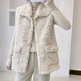 thumbnail image 1 of LOVZFMLL Vestes pour Femmes Mode Décontractée Manteau d'Hiver Intégré Veste Mi-Longue, 1 of 4