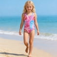 thumbnail image 6 of Shadoumai One Piece Swimsuit for Girls 12-14 Front Criss Cross Tankini Sets Quick Drying Cute Floral Print Bathing Suits for Girls Adjustable Straps Modest Swimwear, 6 of 6