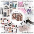 thumbnail image 7 of Mushrooms Brown Clear Cosmetic Bags with Handles PVC Toiletry Bags Zipper Waterproof Portable for Traveling 2 Pcs, 7 of 7