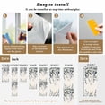 thumbnail image 6 of Blue Grey Eucalyptus Window Privacy Film, Farmhouse Weeping Leaves on Linen Static Cling UV Sun Blocking Heat Control Window Tint Day and Night, Non-Adhesive One Way Privacy Cover 17.7''x78.7'', 6 of 7
