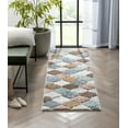 thumbnail image 1 of Well Woven | Calliope Ivory Blue | High-lo Pile | Cozy Shag Runner 2x7 (2'3" x 7'3"), 1 of 8
