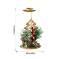 thumbnail image 2 of Christmas Candle Holders Set, Metal Holiday Decor with Traditional & Modern Design, Festive Tabletop Candle Stand for Creating Warm Atmosphere, 2 of 7
