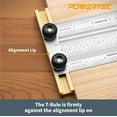 thumbnail image 6 of POWERTEC 80025 12-Inch Precision Marking T-Rule, Stainless Steel  Marking & Measuring Tool, 6 of 7
