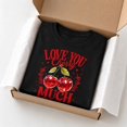 thumbnail image 3 of Love You Cherry Much Graphic T-Shirt | Women's Short Sleeve Crew Neck Tee | Cherry Print Top, 3 of 9