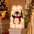thumbnail image 4 of Penguin Christmas Stair Snow Decor, Lighted Banister Display with Warm Glow, Adjustable Holiday Staircase Decorations for Indoor Railing Hallway, 4 of 8