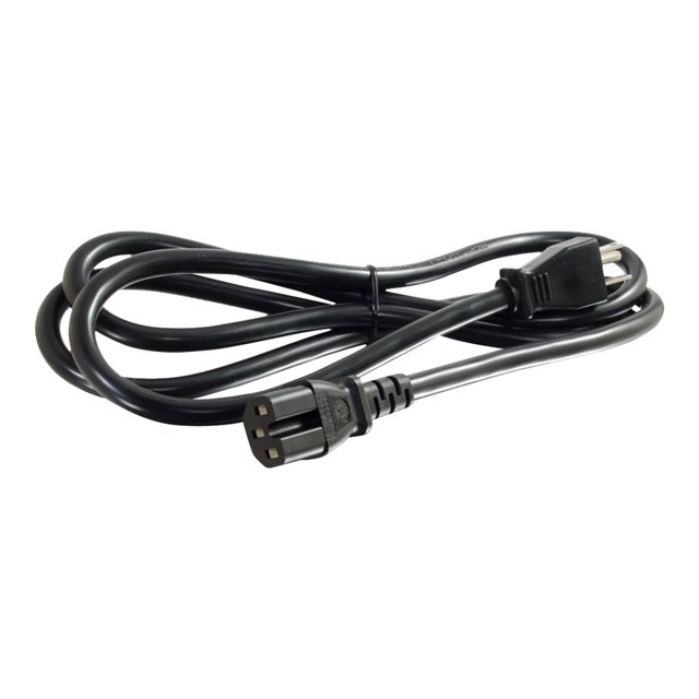 C2G Cordon d'Alimentation 3 Pieds 14AWG 125 Volts (NEMA 5-15P à IEC C15) - Câble d'Alimentation - IEC 60320 C15 à NEMA 5-15P - AC 110 V - 3 Pieds - Noir