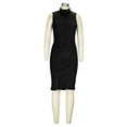 thumbnail image 5 of CHWGFWL Autumn and Winter Dress Jacket Two Piece Loose Belt Long Cardigan Suit(Black,L), 5 of 7