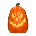 thumbnail image 2 of Light Up Halloween Decorations, Halloween Pumpkin Decor 16 Inch Spooky Jack O Lantern Decor, Scary Outdoor and Indoor Halloween Decor for Holiday Party Orange, 1 Pack, 2 of 7