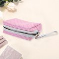 thumbnail image 3 of Unique Bargains 1 Pc Women Portable Solid Color Diamond Grid Makeup Bag for Travel Vacation Pink, 3 of 4