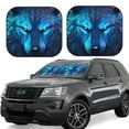 thumbnail image 1 of Fotbe Futuristic Blue Light Wolf Juego de 2 Piezas de Parasoles para Parabrisas | Bloqueador Solar para Auto | Accesorios Plegables para Protección Solar Interior-Large, 1 of 6