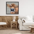 thumbnail image 3 of Stupell Industries Rustic Lodge Freckles The Cow Portrait Black Floating Frame Canvas Art, 25 x 25, by Sara G. Designs, 3 of 8