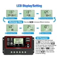 thumbnail image 4 of 100A 60A Solar Charge Controller Dual USB LCD Display Auto Panel Regulator Battery Charge Controller Timer Setting 12V 24V ,Widely Compatibility, 4 of 6