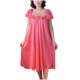 thumbnail image 1 of Vestido de Manga Corta para las Mujeres, Cintura Alta Cuello Redondo Color Sólido Mini, Moda Vestido de Verano Casual, 1 of 1