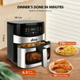 thumbnail image 3 of MIRASTON 6.5QT Smart Digital Air Fryer - 8 Preset Programs, Digital Touchscreen Control, Heat-Retaining Visual Window, Stainless Steel, 3 of 10