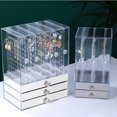 thumbnail image 4 of Cajón de exhibición de acrílico de gran capacidad a prueba de polvo, caja de almacenamiento para joyas, collares, pendientes, aretes, 4 of 5