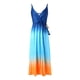 thumbnail image 2 of VISgogo, vestido de gasa con tirantes finos para mujer, vestido de fiesta con abertura sin mangas informal de verano degradado Multicolor VISgogo  moda, 2 of 9