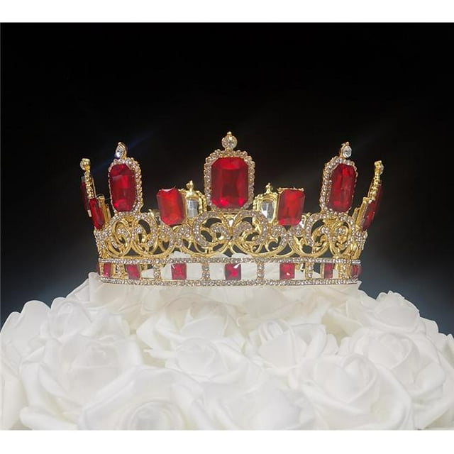 Tian Sweet 34042-RD 11.7 oz Large Red King Crown Cake Topper