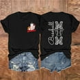 thumbnail image 2 of QQAMB T Shirt for Women Baseball Mama Letter Printed Short Sleeve Casual Loose Tee Tops Crewneck Summer Fashion T Shirt Black 2XL, 2 of 3