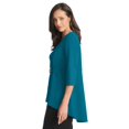 thumbnail image 3 of Jessica London Women's Plus Size High Low Buckle Tunic, 3 of 4