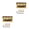 thumbnail image 4 of Advancent Puente rígido de guitarra con tornillos y llave para adultos y niños, pieza de repuesto de Metal resistente, pieza trasera de sillín Oro 2piezas, 4 of 6